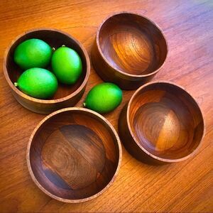 ERNEST SOHN Siamese Teak Stacking Bowls